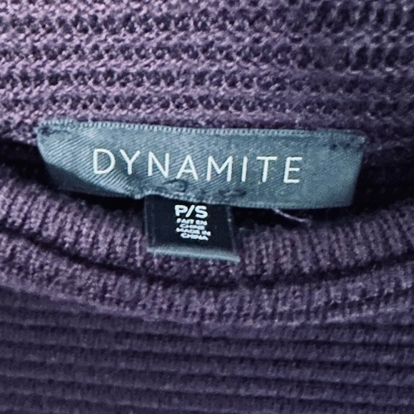 Dynamite Ribbed Mockneck Plum Sweater - Size Small - Picture 5 of 6